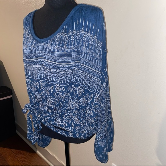 Free People‎ Blue Bohemian Blouse - Picture 6 of 10